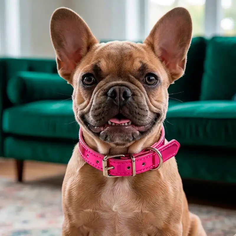 Collar Para Mascota, Vinil, Color Morado Metalico 1