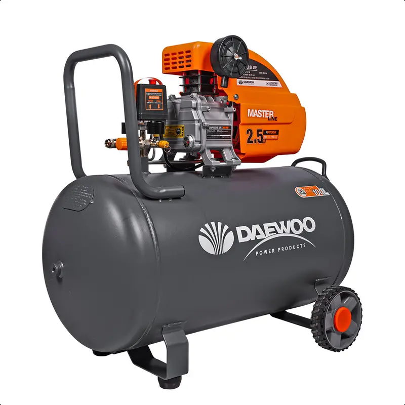 Compresor De Aire, Lubricado, Horizontal 100L 2Hp 110V 200L/Min Daewoo 1