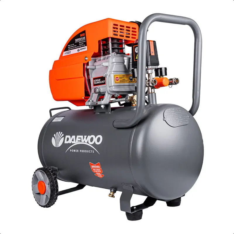 Compresor De Aire, Lubricado, Horizontal 50L 2.5Hp 110V 115Psi (+Kit) Daewoo 1