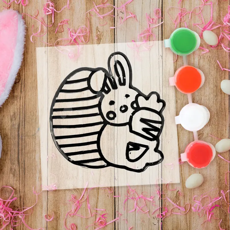 Conejito De Pascua, Diy, Gel Clings 1