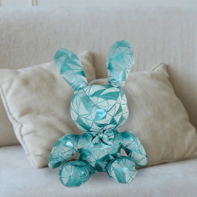 Conejo De Peluche Color Azul Aqua 2