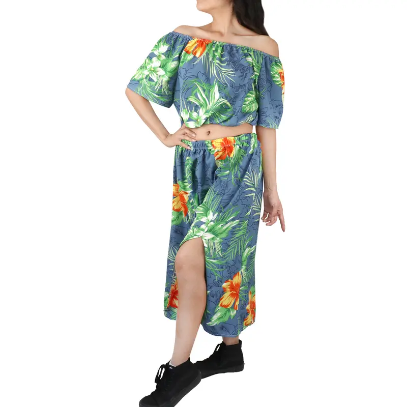 Conjunto De Blusa Tipo Campesina Y Falda Para Dama 1