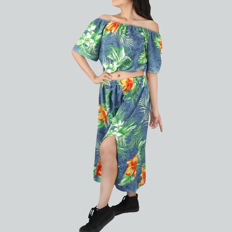 Conjunto De Blusa Tipo Campesina Y Falda Para Dama 2