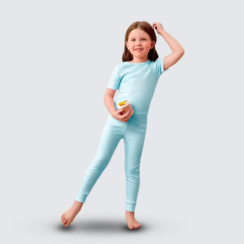 Conjunto De Blusa Y Pantalón Para Niña, Color Turquesa 1
