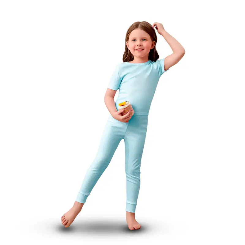 Conjunto De Blusa Y Pantalón Para Niña, Color Turquesa 2
