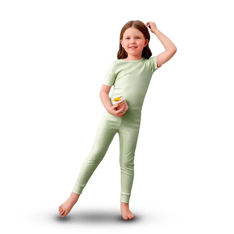 Conjunto De Blusa Y Pantalón Para Niña, Color Verde 2