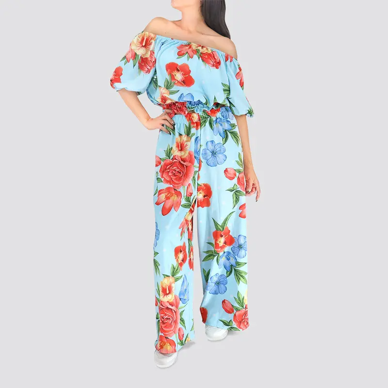 Conjunto De Verano De 2 Piezas Color Azul/Rojo 1