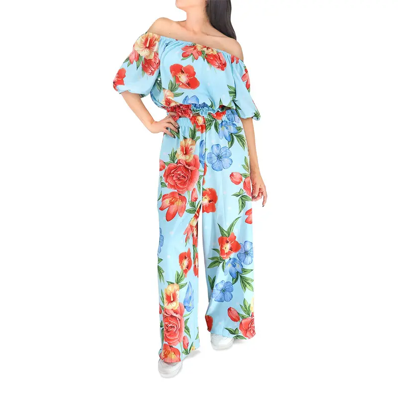 Conjunto De Verano De 2 Piezas Color Azul/Rojo 2