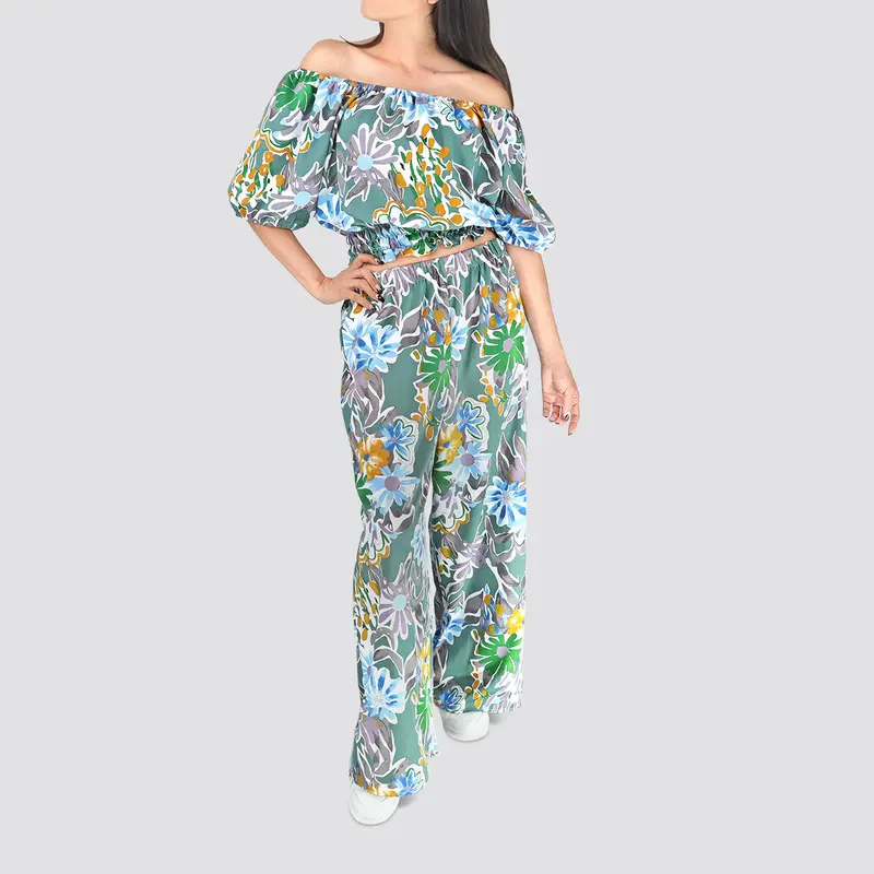 Conjunto De Verano De 2 Piezas Color Verde/Azul 1