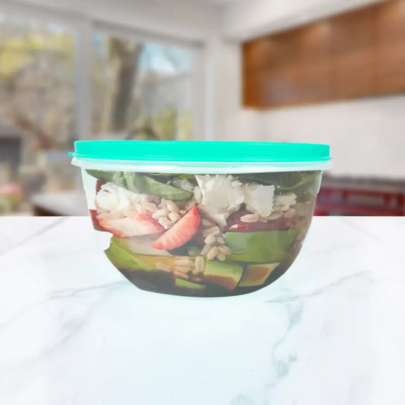 Contenedor Circular Tapa En Rosquilla Verde 1L 1