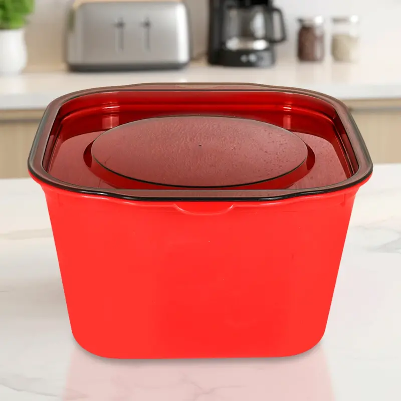 Contenedor De Plástico, Color Rojo 1
