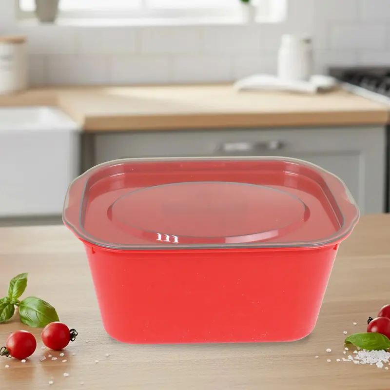 Contenedor De Plástico, Color Rojo, 1.5 L 1