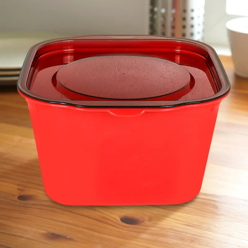 Contenedor De Plástico, Color Rojo 2
