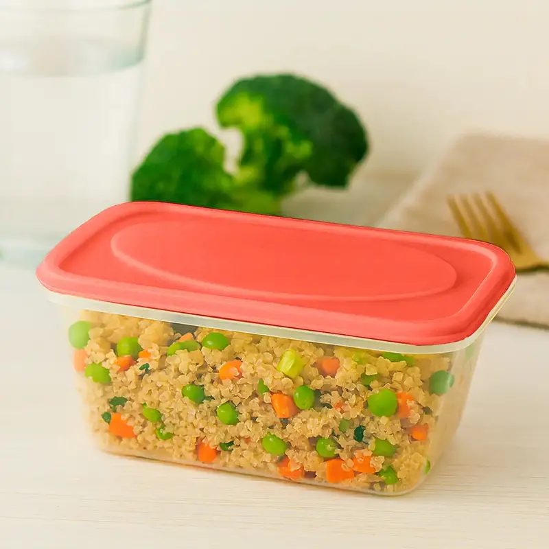 Contenedor De Plástico, Tapa Naranja, 250 Ml 1
