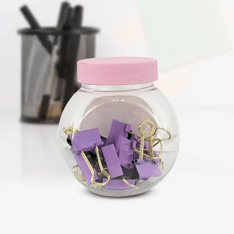 Contenedor De Sujeta Documentos Multiusos Color Lila, 15Pza. 1