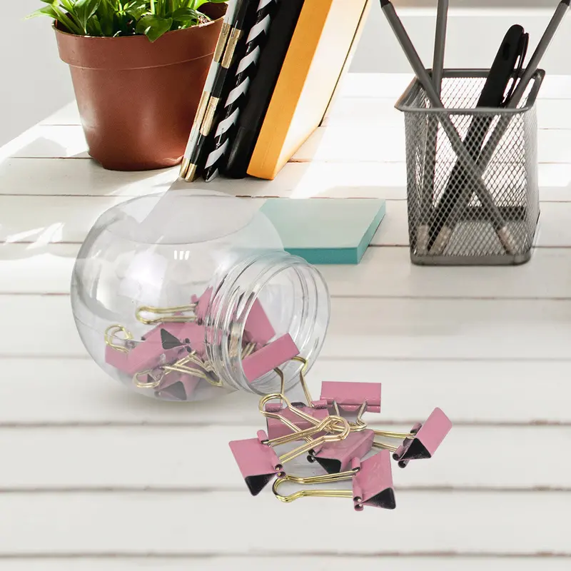 Contenedor De Sujeta Documentos Multiusos Color Rosa, 15 Pza. 2
