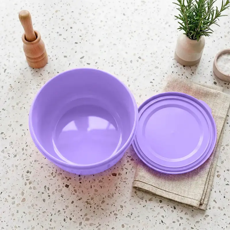 Contenedor Hermético, Circular, Color Morado 2
