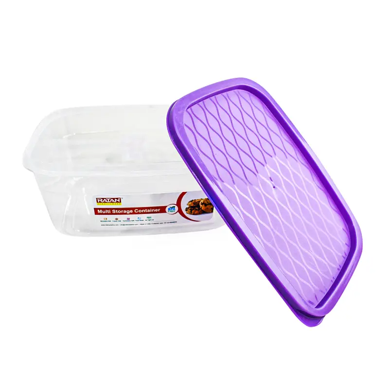 Contenedor Hermético Rectangular 3.3Lts Color Morado 1