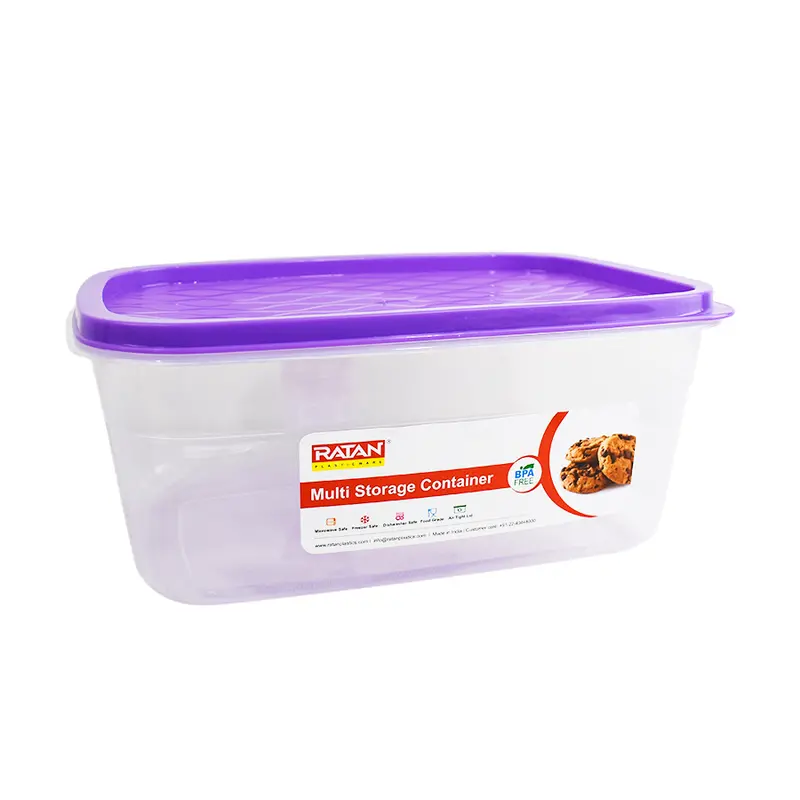 Contenedor Hermético Rectangular 3.3Lts Color Morado 2