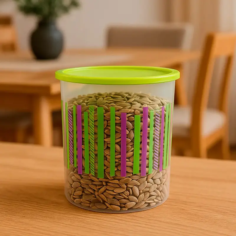 Contenedor Hermético Redondo, Color Verde, 1800 Ml 1