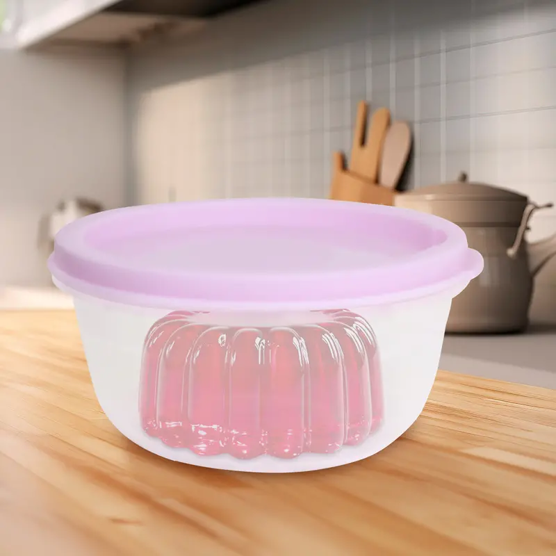 Contenedor Hermético Transparente Con Tapa Rosa De 200 Ml 2