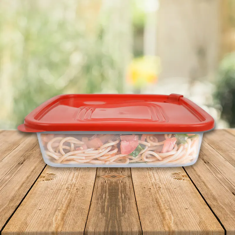 Contenedor Microfresh Cuadrado Color Rojo 2L 1