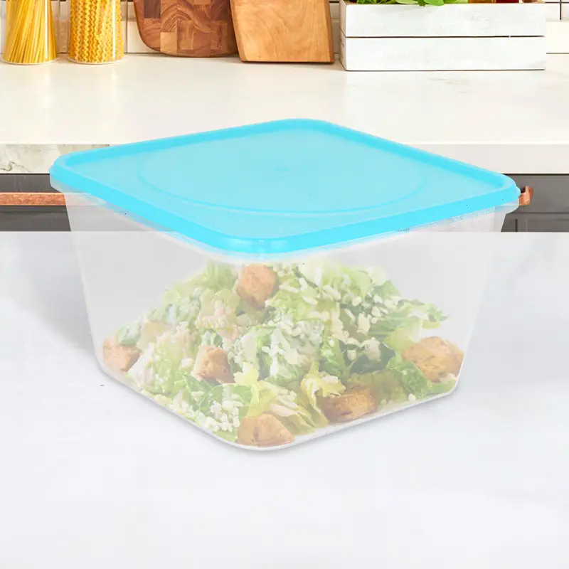 Contenedor Rectangular De Plástico Color Azul Para Alimentos, 800Ml 1