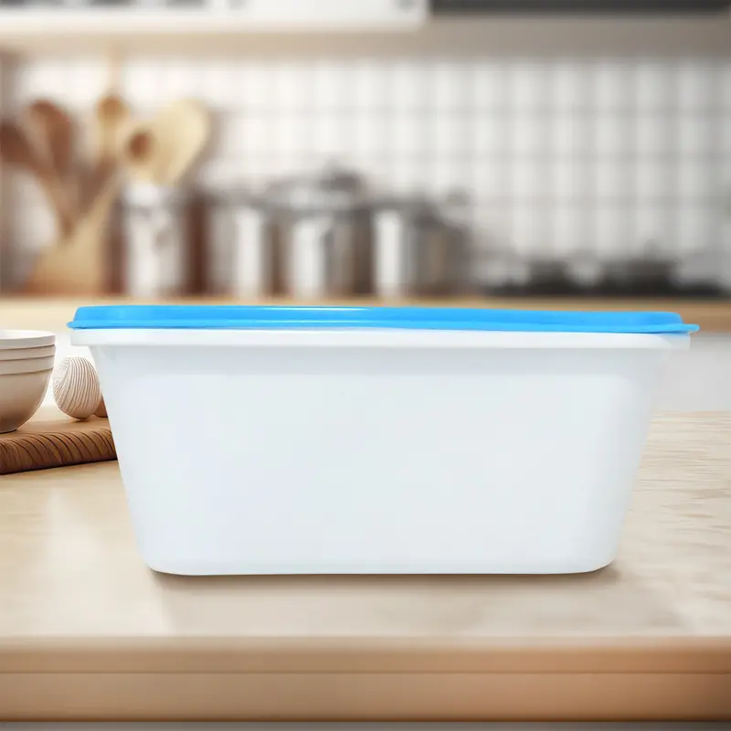 Contenedor Rectangular De Plástico Color Azul Para Alimentos, 800Ml 2