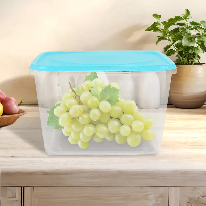 Contenedor Rectangular De Plástico Color Azul Para Alimentos, 800Ml 2