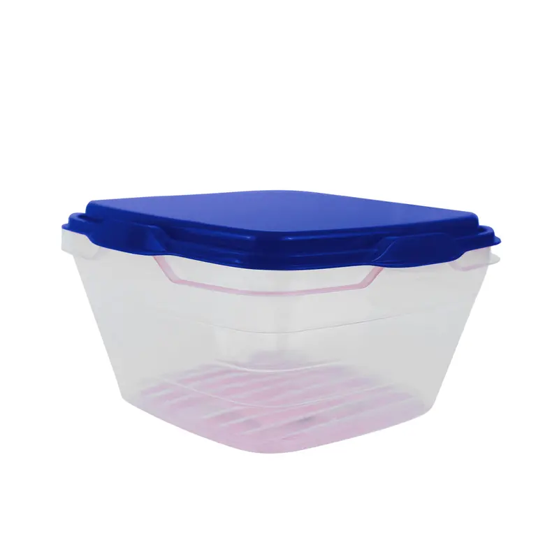 Contenedor Transparente, Tapa Color Azul, 500 Ml 2