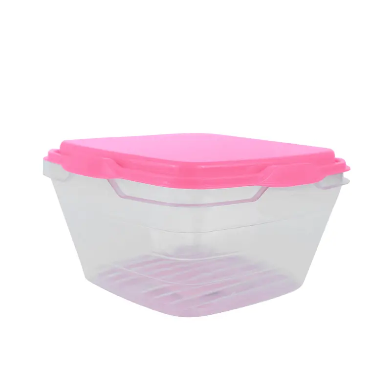 Contenedor Transparente, Tapa Color Rosa, 500 Ml 2