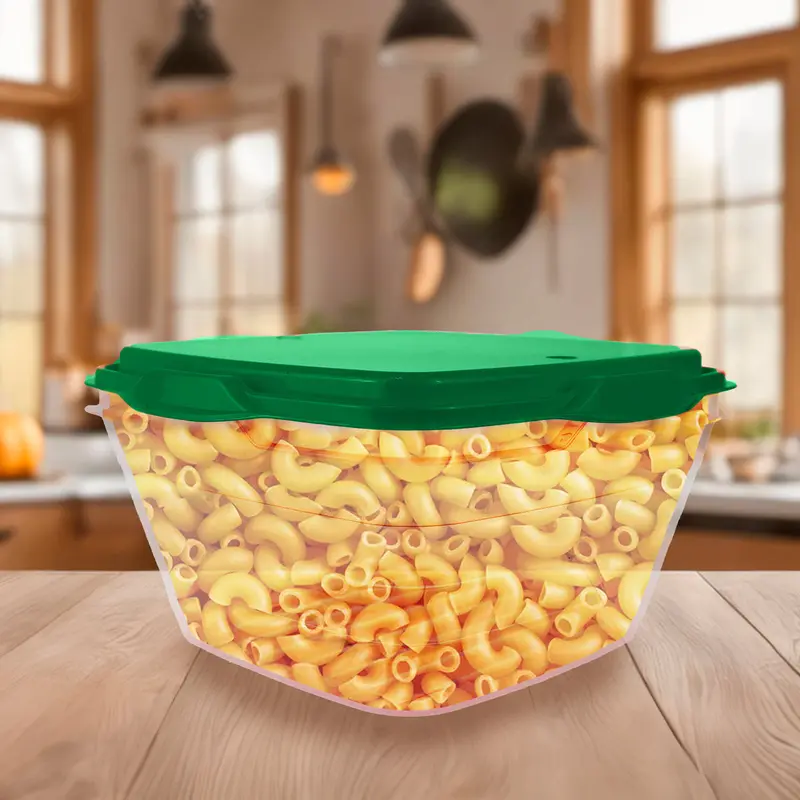 Contenedor Transparente, Tapa Color Verde, 1.8 L 1