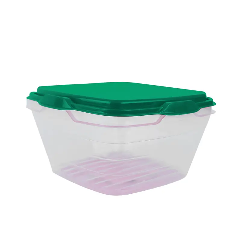 Contenedor Transparente, Tapa Color Verde, 500 Ml 2