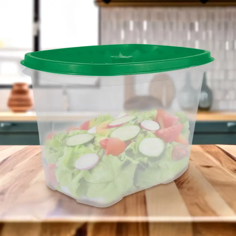 Contenedor Transparente, Tapa Texturizada Color Verde, 1.2 L 1