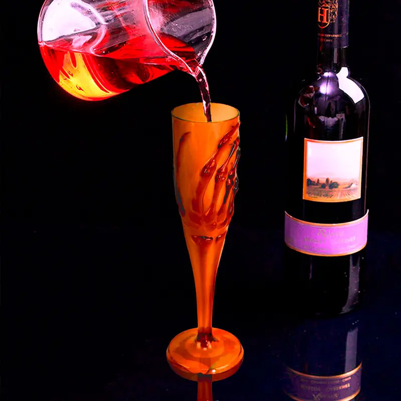 Copa Color Naranja Con Diseño De Agarre Fantasmal 1