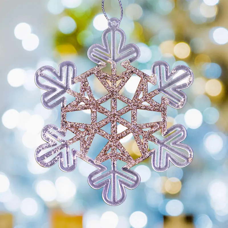 Copo De Nieve Con Diamantina Color Cobre 1