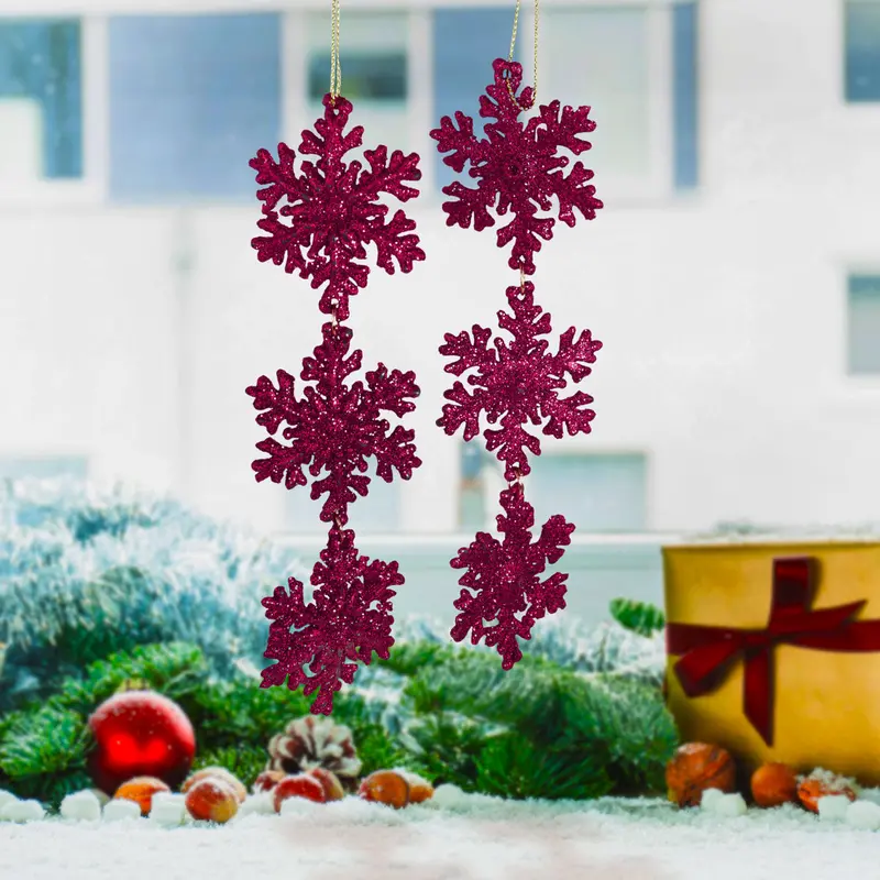 Copo De Nieve De 3 Niveles Con Diamantina Color Fucsia 2