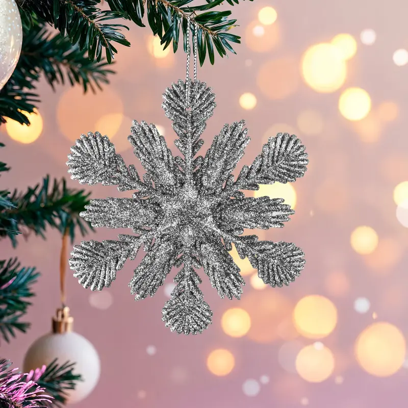 Copo De Nieve Decorativo Con Diamantina 1