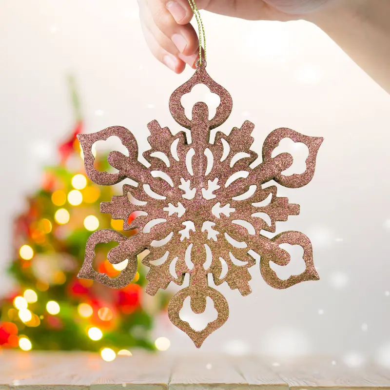 Copo De Nieve Jumbo Con Diamantina Color Oro 1