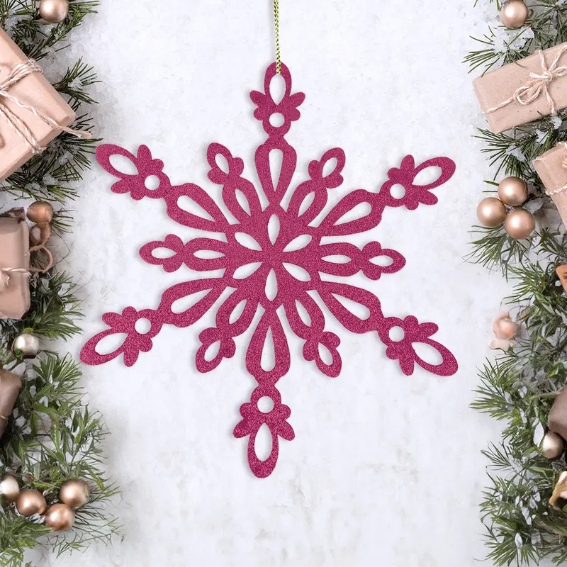 Copo De Nieve Jumbo Con Glitter, Color Fucsia 2