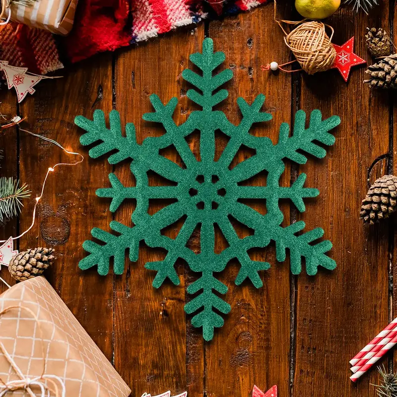 Copo De Nieve Jumbo Con Glitter, Color Verde 1