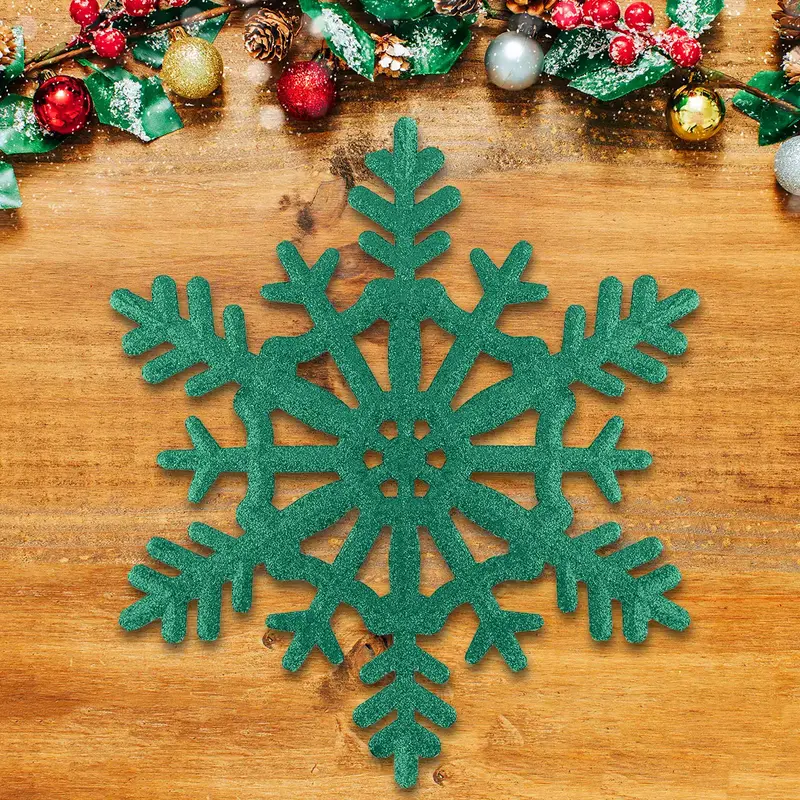 Copo De Nieve Jumbo Con Glitter, Color Verde 2