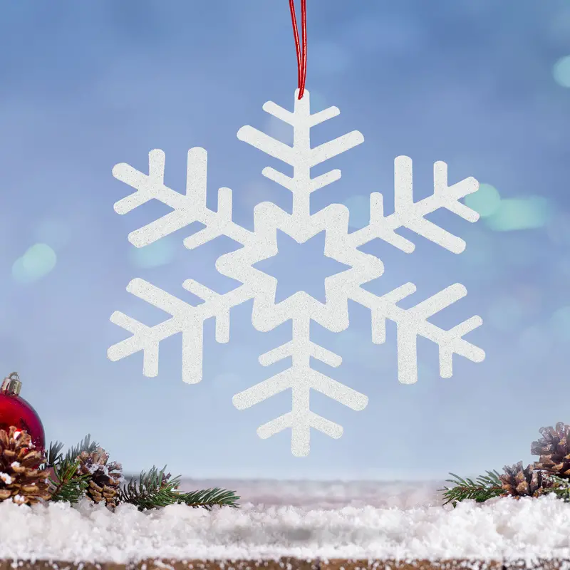Copo De Nieve Jumbo, Glitter, Color Blanco 1