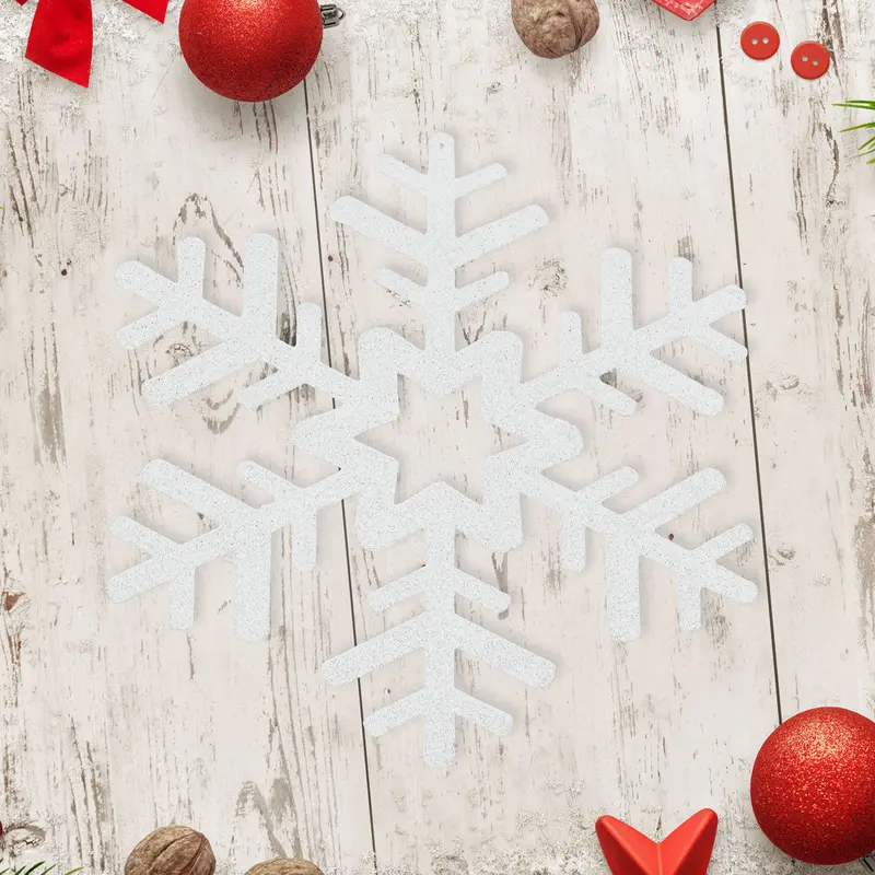 Copo De Nieve Jumbo, Glitter, Color Blanco 2