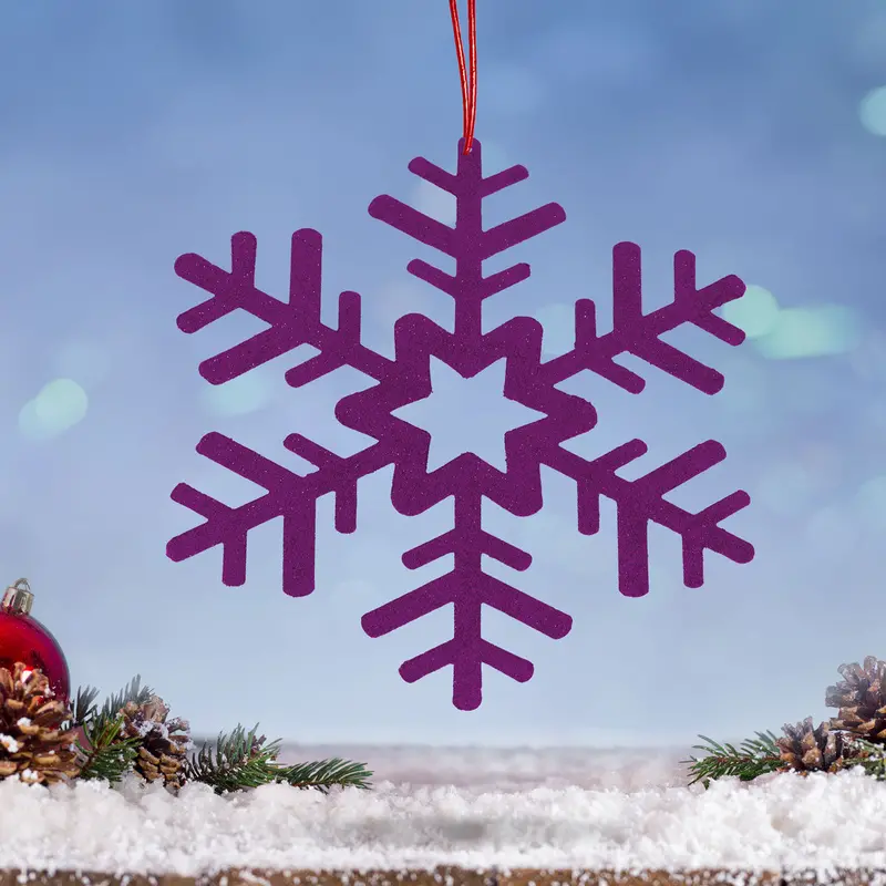 Copo De Nieve Jumbo, Glitter, Color Morado 1