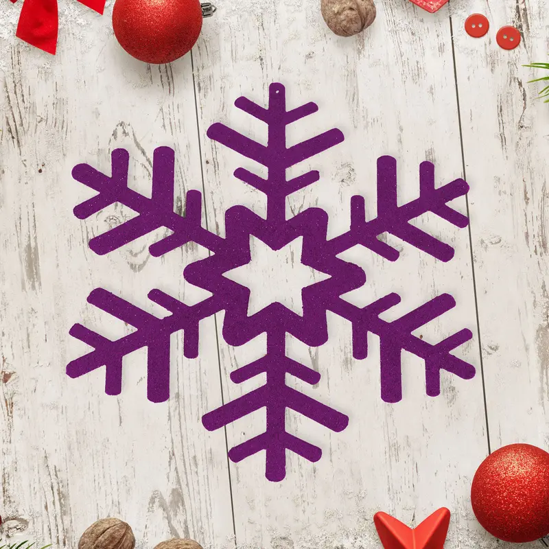 Copo De Nieve Jumbo, Glitter, Color Morado 2