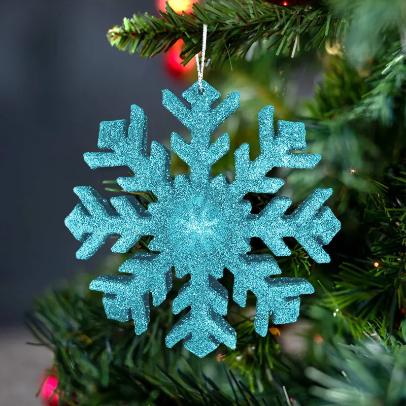 Copo De Nieve, Volumen, Glitter, Color Azul 1