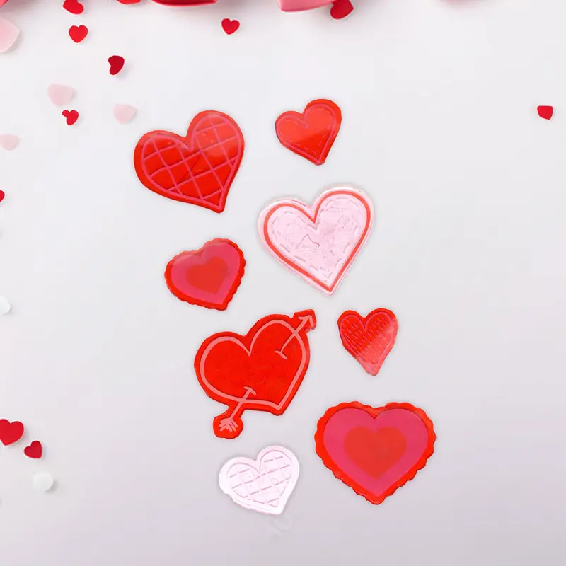 Corazones Gel Clings, Set De 10 Pzas 2