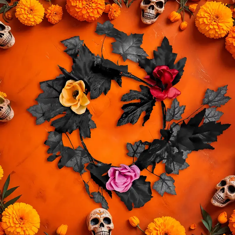 Corona De Halloween, Color Negro 1