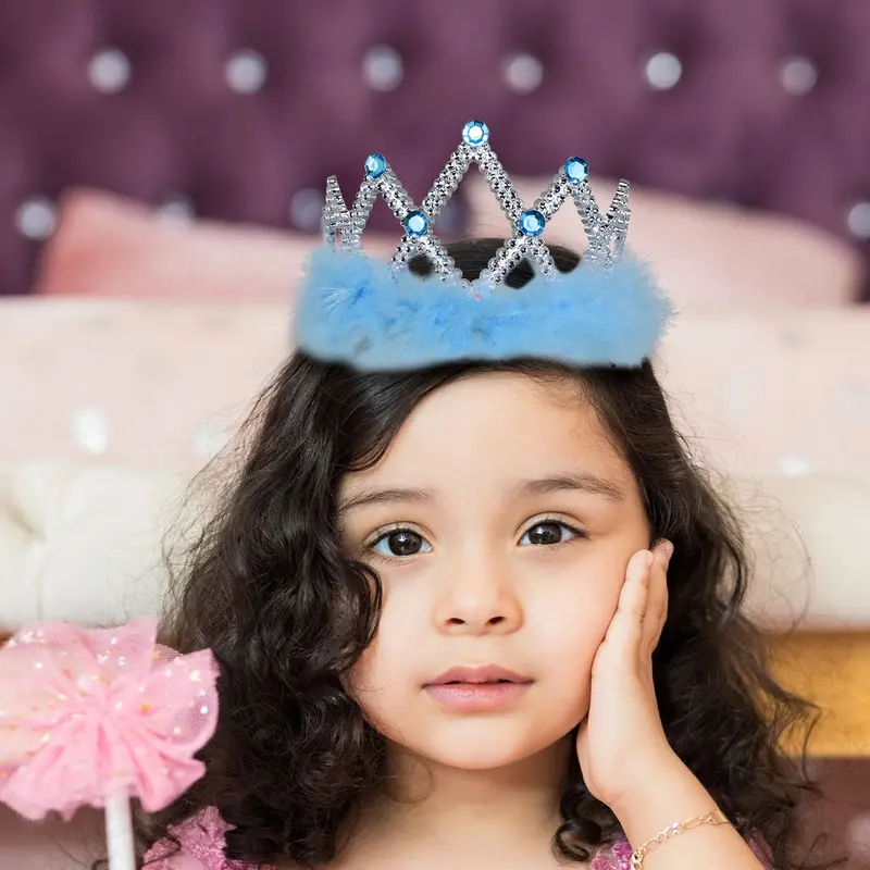 Corona De Princesa Con Detalles Azules 1